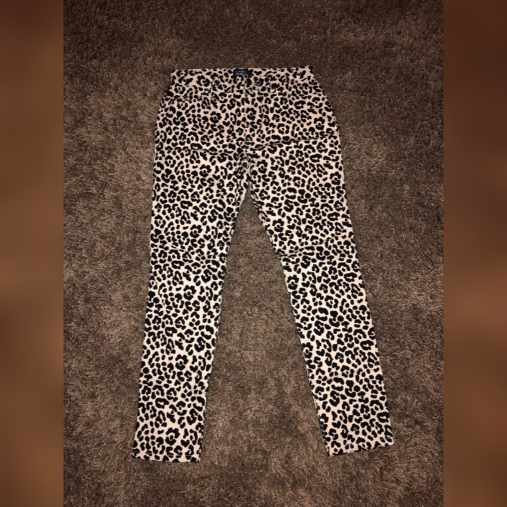 Girls Leopard Print Jeans